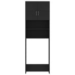 Washing Machine Cabinet Black 64x25.5x190 cm Engineered Wood