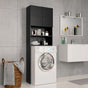 Washing Machine Cabinet Black 64x25.5x190 cm Engineered Wood