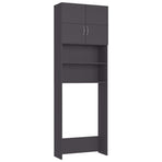 Washing Machine Cabinet Grey 64x25.5x190 cm Engineered Wood