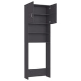 Washing Machine Cabinet Grey 64x25.5x190 cm Engineered Wood