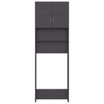 Washing Machine Cabinet Grey 64x25.5x190 cm Engineered Wood