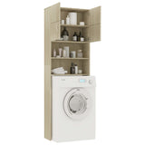 Washing Machine Cabinet Sonoma Oak 64x25.5x190 cm Engineered Wood - Top-Down View
