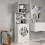 Washing Machine Cabinet Concrete Grey 64x25.5x190 cm Engineered Wood - Side View