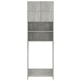 Washing Machine Cabinet Concrete Grey 64x25.5x190 cm Engineered Wood - 45-Degree Angle