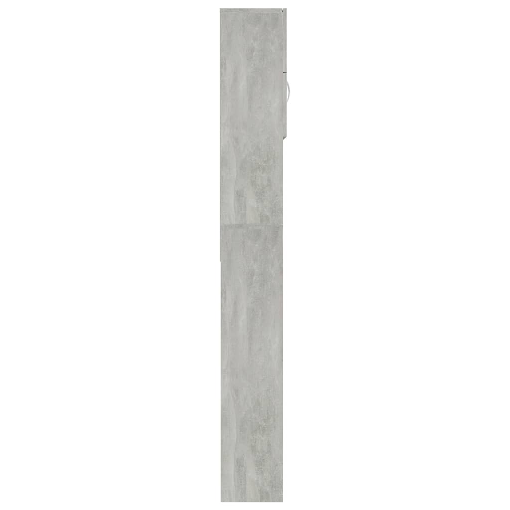 Washing Machine Cabinet Concrete Grey 64x25.5x190 cm Engineered Wood
