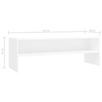 TV Cabinet White 120x40x40 cm Engineered Wood