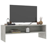 TV Cabinet Concrete Grey 120x40x40 cm Engineered Wood - Side View