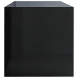 TV Cabinet High Gloss Black 120x40x40 cm Engineered Wood - 45-Degree Angle