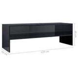 TV Cabinet High Gloss Black 120x40x40 cm Engineered Wood - Rear View