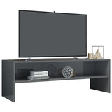 TV Cabinet High Gloss Grey 120x40x40 cm Engineered Wood - Side View