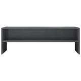 TV Cabinet High Gloss Grey 120x40x40 cm Engineered Wood - Top-Down View
