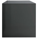 TV Cabinet High Gloss Grey 120x40x40 cm Engineered Wood - 45-Degree Angle