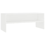TV Cabinet White 100x40x40 cm Engineered Wood - Front View