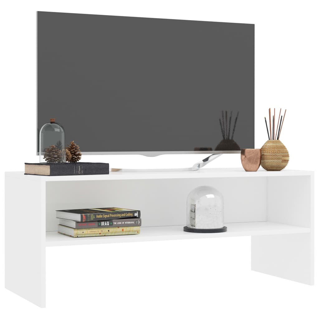TV Cabinet White 100x40x40 cm Engineered Wood
