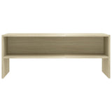 TV Cabinet Sonoma Oak 100x40x40 cm Engineered Wood - Top-Down View