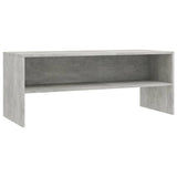 TV Cabinet Concrete Grey 100x40x40 cm Engineered Wood - Front View