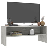 TV Cabinet Concrete Grey 100x40x40 cm Engineered Wood - Side View