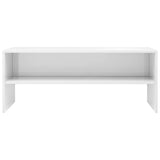 TV Cabinet High Gloss White 100x40x40 cm Engineered Wood - Top-Down View