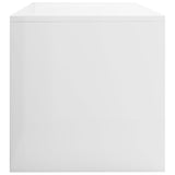 TV Cabinet High Gloss White 100x40x40 cm Engineered Wood - 45-Degree Angle