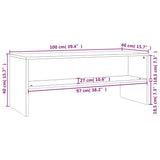 TV Cabinet High Gloss White 100x40x40 cm Engineered Wood