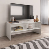TV Cabinet High Gloss White 100x40x40 cm Engineered Wood