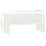 TV Cabinet White 80x40x40 cm Engineered Wood
