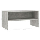 TV Cabinet Concrete Grey 80x40x40 cm Engineered Wood - Rear View