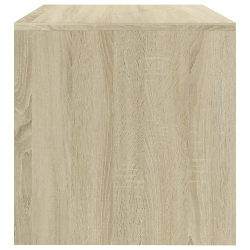 TV Cabinet White and Sonoma Oak 80x40x40 cm Engineered Wood