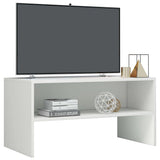 TV Cabinet High Gloss White 80x40x40 cm Engineered Wood - Side View