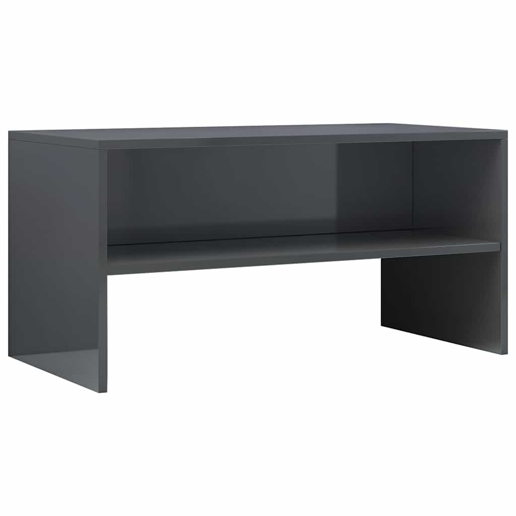 TV Cabinet High Gloss Grey 80x40x40 cm Engineered Wood