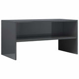 TV Cabinet High Gloss Grey 80x40x40 cm Engineered Wood