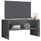 TV Cabinet High Gloss Grey 80x40x40 cm Engineered Wood
