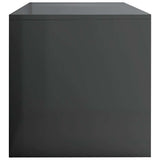 TV Cabinet High Gloss Grey 80x40x40 cm Engineered Wood - 45-Degree Angle