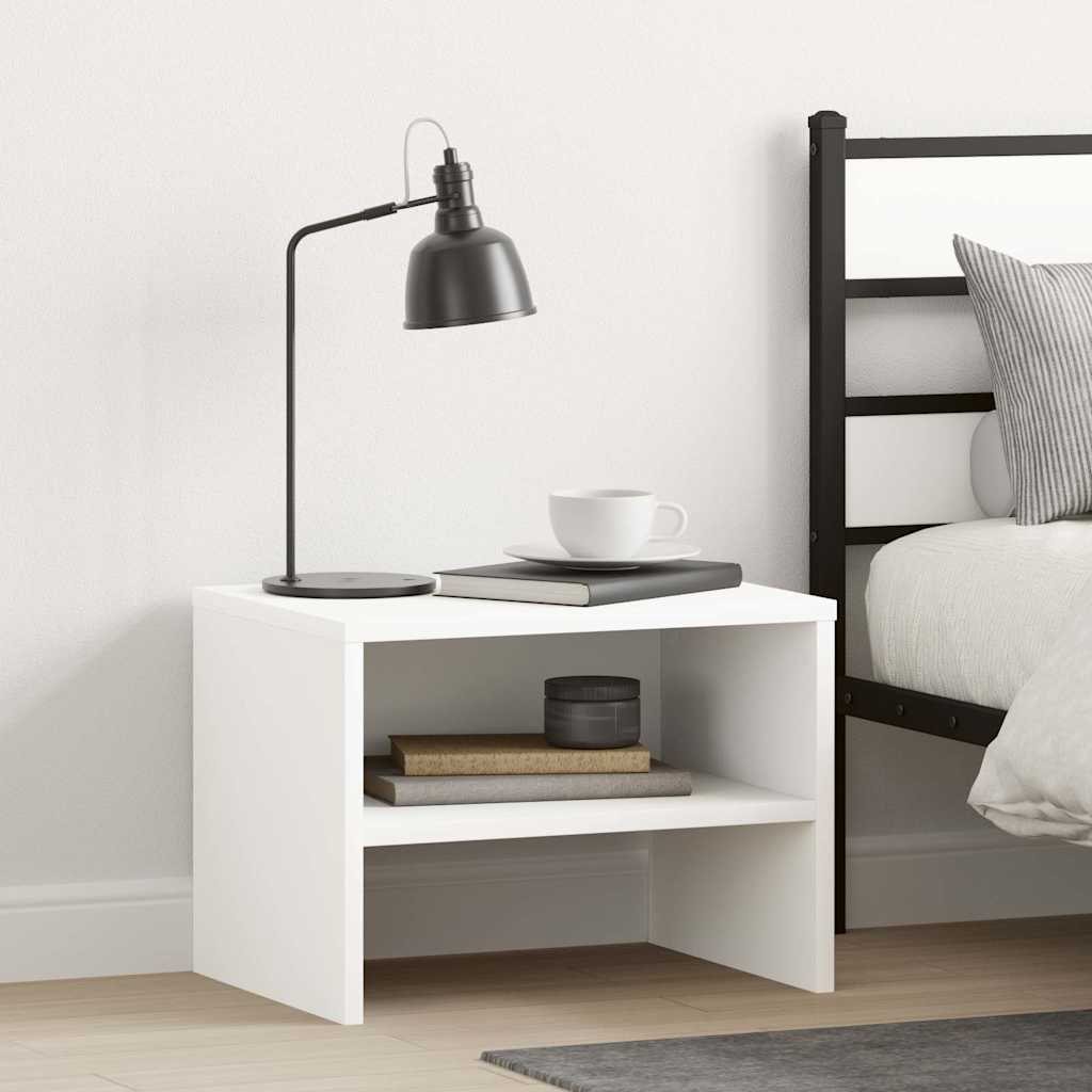 Bedside Cabinets 2 pcs White 40x30x30 cm Engineered Wood