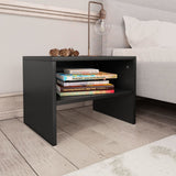 Bedside Cabinets 2 pcs Black 40x30x30 cm Engineered Wood
