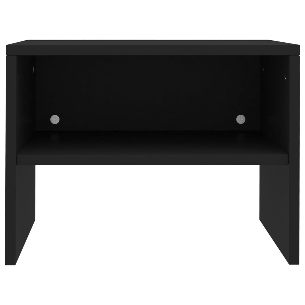 Bedside Cabinets 2 pcs Black 40x30x30 cm Engineered Wood