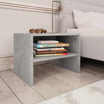 Bedside Cabinets 2 pcs Concrete Grey 40x30x30cm Engineered Wood