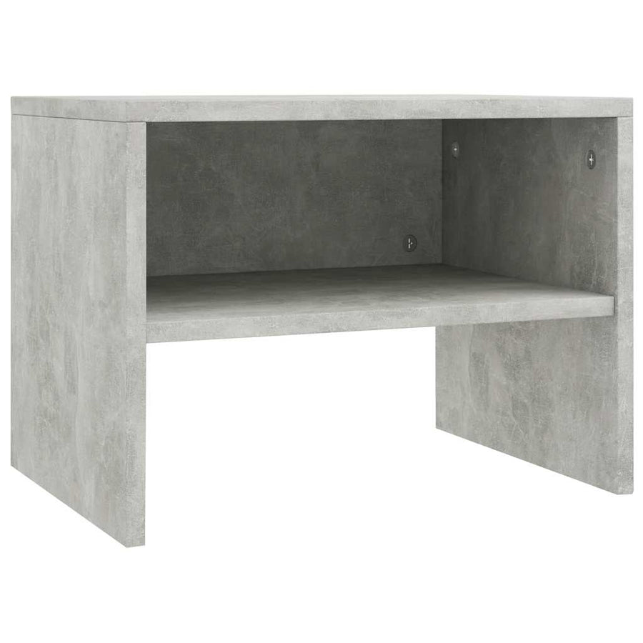 Bedside Cabinets 2 pcs Concrete Grey 40x30x30cm Engineered Wood