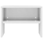 Bedside Cabinet High Gloss White 40x30x30 cm Engineered Wood