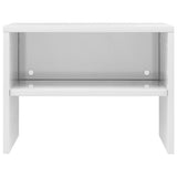 Bedside Cabinet High Gloss White 40x30x30 cm Engineered Wood - Top-Down View