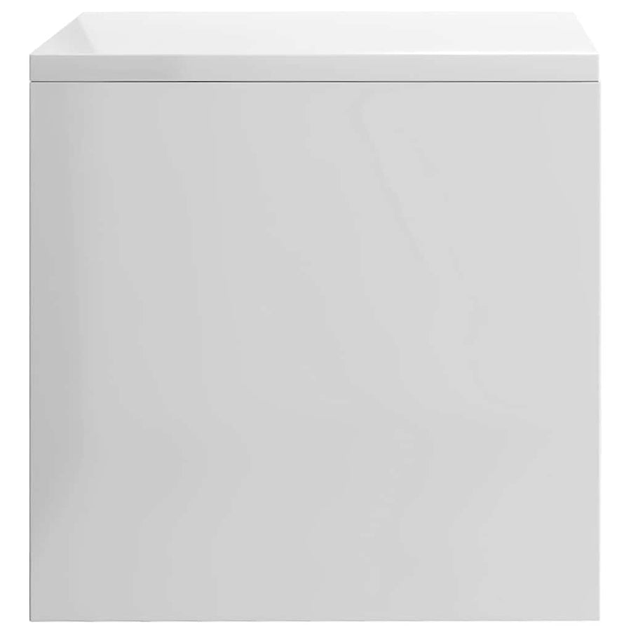 Bedside Cabinet High Gloss White 40x30x30 cm Engineered Wood