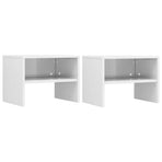 Bedside Cabinets 2 pcs High Gloss White 40x30x30 cm