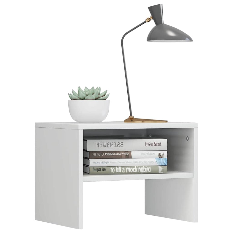 Bedside Cabinets 2 pcs High Gloss White 40x30x30 cm