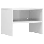 Bedside Cabinets 2 pcs High Gloss White 40x30x30 cm