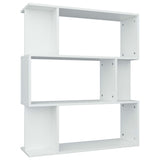 Book Cabinet/Room Divider White 80x24x96 cm Engineered Wood - Front View