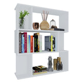 Book Cabinet/Room Divider White 80x24x96 cm Engineered Wood - Side View
