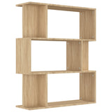 Book Cabinet/Room Divider Sonoma Oak 80x24x96 cm Engineered Wood - Front View
