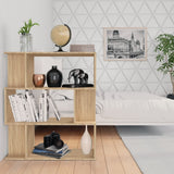 Book Cabinet/Room Divider Sonoma Oak 80x24x96 cm Engineered Wood - Side View