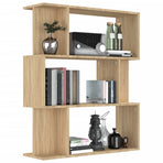 Book Cabinet/Room Divider Sonoma Oak 80x24x96cm Engineered Wood