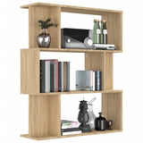 Book Cabinet/Room Divider Sonoma Oak 80x24x96 cm Engineered Wood - Top-Down View